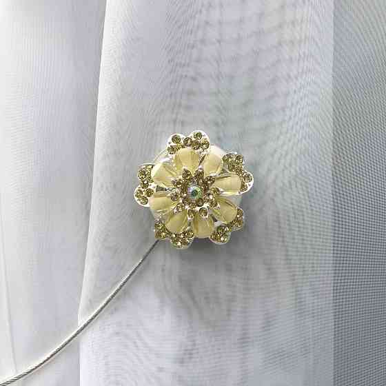 Магніти для штор та гардин "Flowers" набір 2 шт Золотистий (81-185) Київ