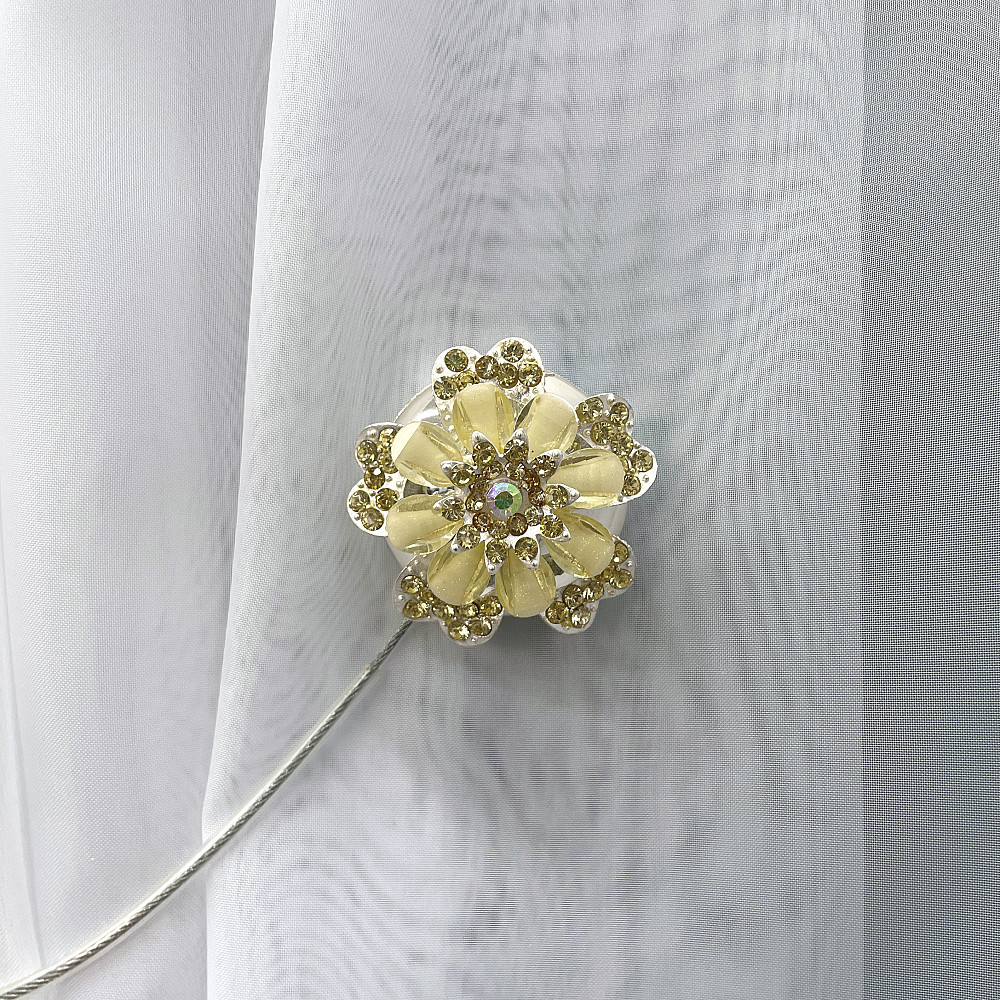 Магніти для штор та гардин "Flowers" набір 2 шт Золотистий (81-185) Київ - фото 2