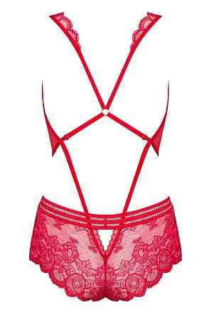 Мереживне боді Obsessive 853-TED-3 Teddy червоне, L-XL Sex Aura Київ