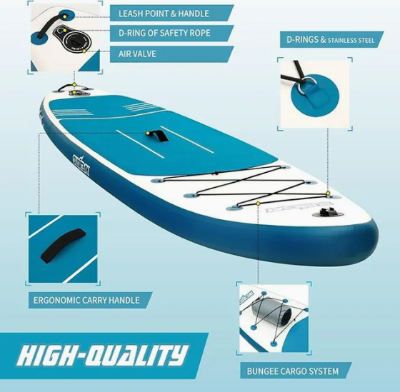 SUP-дошка надувна універсальна 320x81x15 см для сапсерфінгу та йоги — повний комплект для незабутнього відпочинку на воді Київ