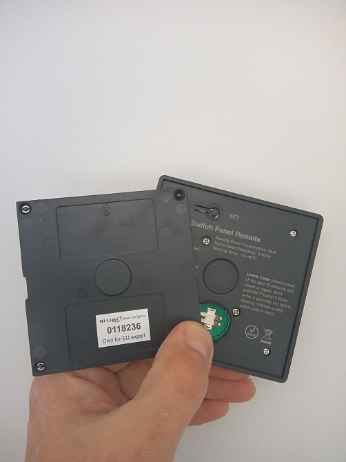 Miboxer Панель керування Мілайт бездротова з ротором чорна 1 зона Київ - фото 5