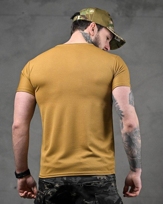 Тактична потовідвідна футболка тризуб койот ДЛ6372 Одеса - фото 3