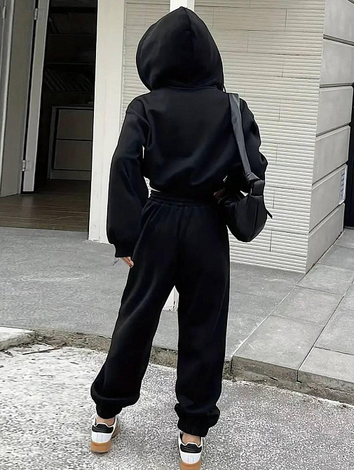 Жіночий теплий базовий костюм двійка: зіп худі+джогери трьохнитка на флісі Одеса - фото 4