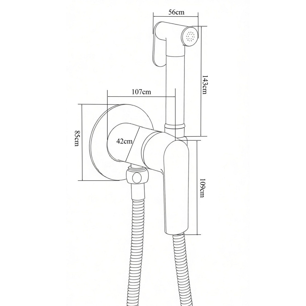 Смеситель гигиенический Globus Lux Laguna GLA-0-106MIX (000032044) Киев - изображение 7