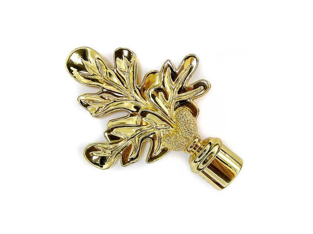 Наконечник для металевого карниза "Листок  Дуба" (колір золото, діметр 16 мм) Бровари - фото 2