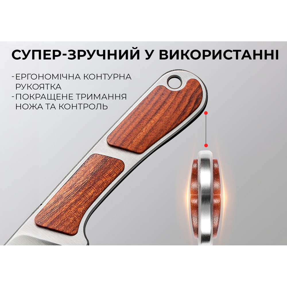 Ніж фіксований тактичний Civivi Mini Elementum, (5.7 см) Nitro-V / Guibourtia Wood Киев - изображение 13
