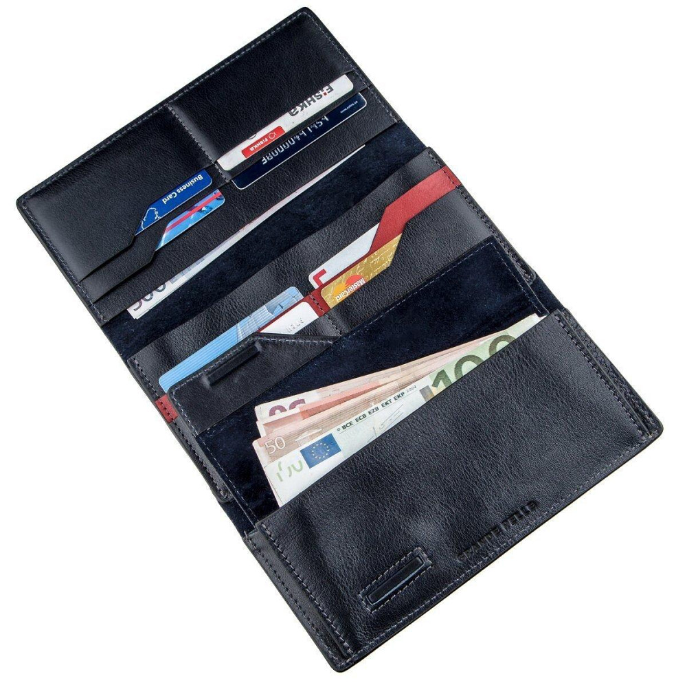 Добротный вертикальный клатч унисекс на хлястике с магнитом GRANDE PELLE 11221 Синий Киев - изображение 6