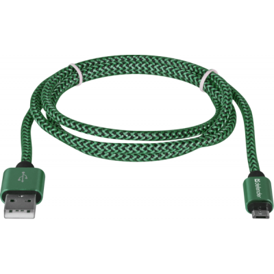 Дата кабель USB 2.0 AM to Micro 5P 1.0m USB08-03T green Defender (87804) Вінниця