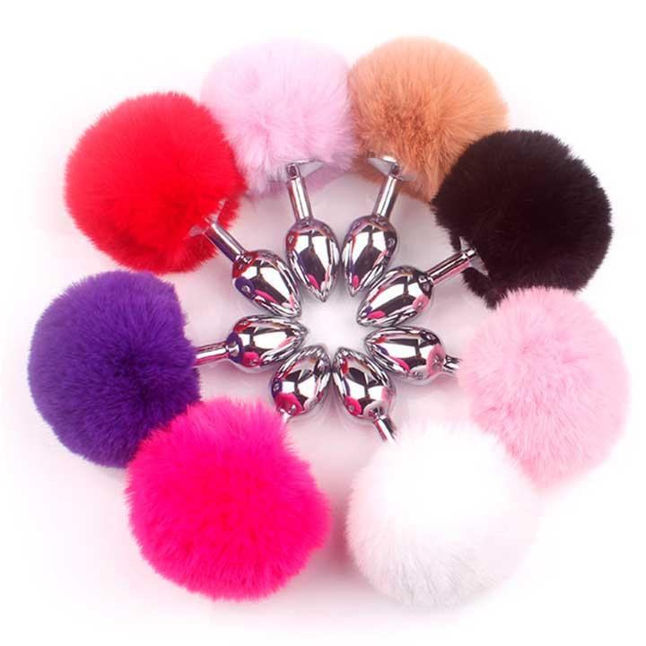 Анальная пробка с хвостиком - Сиреневый - 7,5 * 2,8 см – Анальные игрушки Винница - изображение 2