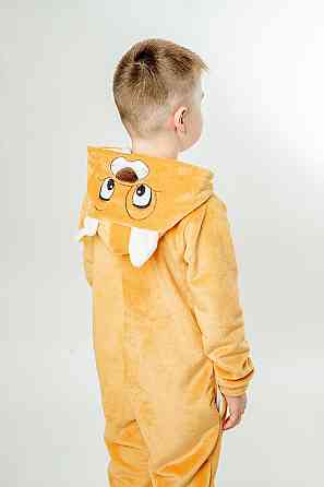 Детская пижама-кигуруми детский и подростковый Собачка, карамельный, топ Киев