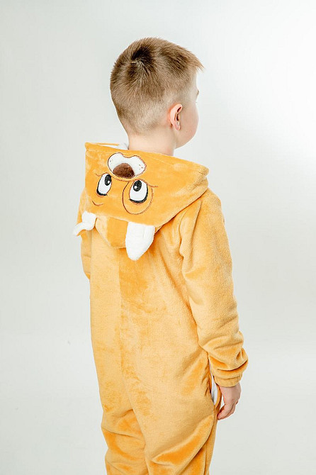 Дитяча піжама-кигурумі дитячий і підлітковий Собачка, карамельний, топ Київ - фото 2