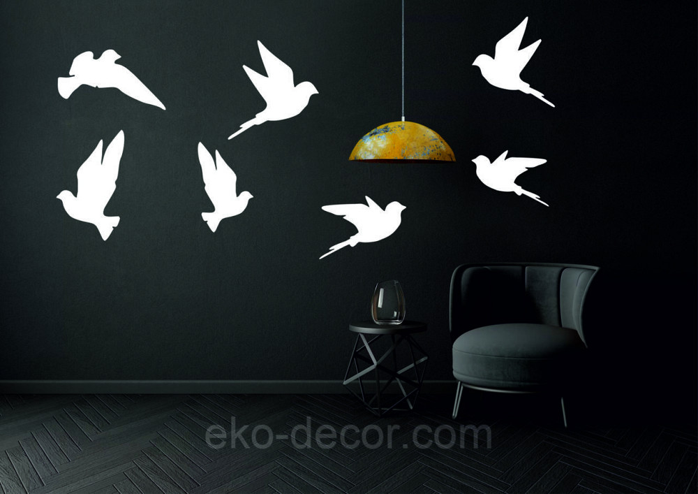 Декоративное настенное Панно «Птичка» Декор на стену(цена за 1шт) 30*21 см, Белый Киев - изображение 4