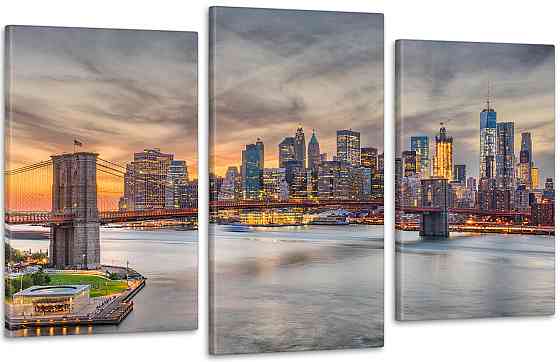 Модульная картина Город Art-83_3 70x130 см Киев