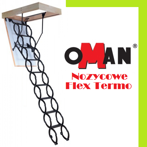 Металеві сходи на горище  Оман Oman Nozycowe Flex Termo  120*70 Львів - фото 7