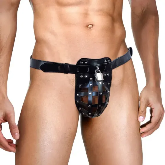 Чоловічий пояс вірності Art of Sex – Vartal, натуральна шкіра Львів