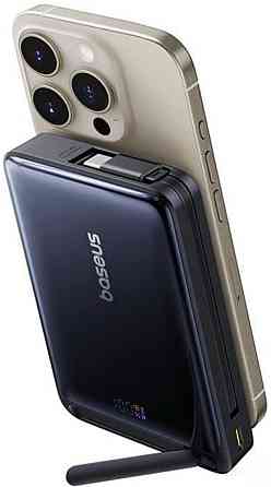 Зовнішній акумулятор (Power Bank) Baseus Nomos Qi2 45W 10000mAh Black. Харків