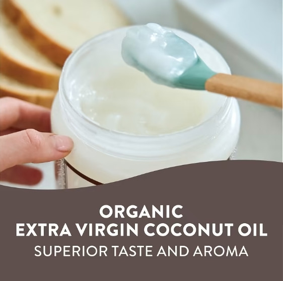 Органічна нерафінована кокосова олія першого віджиму Organic Extra Virgin Coconut Oil - 453гр Київ - фото 2