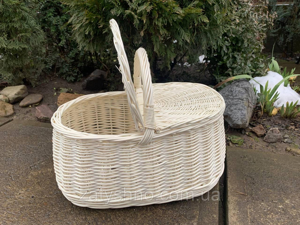 Корзина с крышкой, белая и коричневая Киев - изображение 6