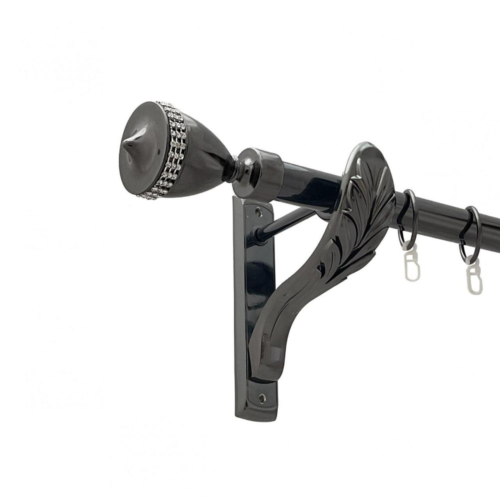 Карниз Orvit Етернія металевий однорядний ретро гладка труба кільце металеве Онікс 25 мм 240 см (00-00021437) Львов - изображение 1