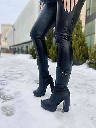 Напівчоботи жіночі ARLETT чорні натуральна шкіра зима 36р. (5340) Коломия