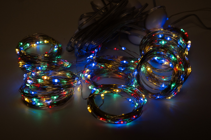 Разноцветная LED-гирлянда «Штора» (3х3 м) — 300 светодиодов, USB-питание, пульт ДУ и крючки для монтажа Киев - изображение 7