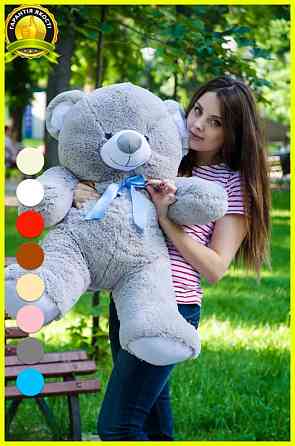 Мягкая игрушка Подарок плюшевый мишка, Плюшевый медведь Томми 100 см Серый Тернополь