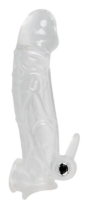 Насадка на член - Chrystal Skin Penis Sleeve Vibro Sex Aura Київ - фото 3