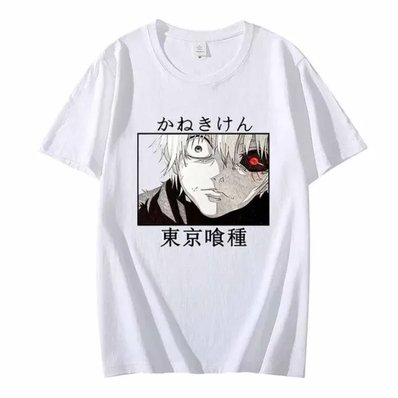 Футболка для хлопчика з аніме принтом Токійський Гуль оверсайз (зріст від 165 до 180) Білий AnimeT00018m Дніпро