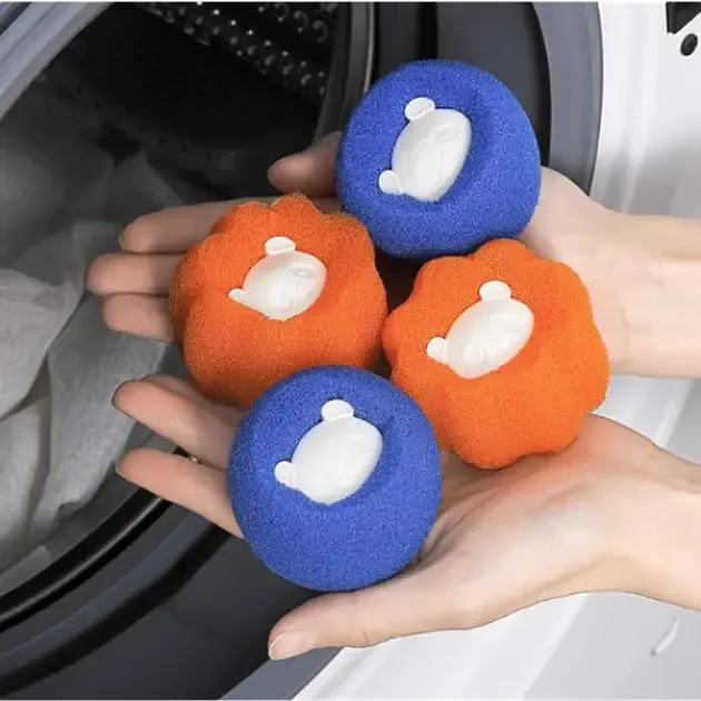 Многоразовые шарики для стирки мячики против шерсти животных ворса волос Korni 2 шт Коломия - фото 1