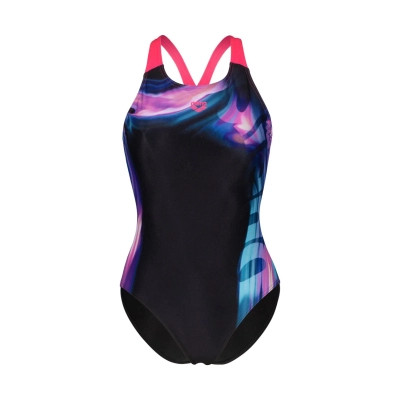 Купальник Arena Dreamhline Swimsuit V Back 008328-500 чорний, фіолетовий, бірюзовій 36 (3468337427940) Вінниця - фото 3