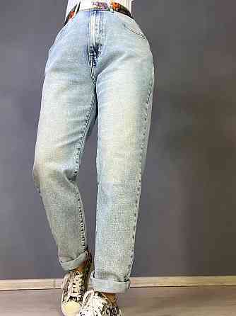 Джинси жіночі Dicesil 9160 Mom jeans comfort висока талія стрейчеві кольровий ремінь світло блакитні Одеса