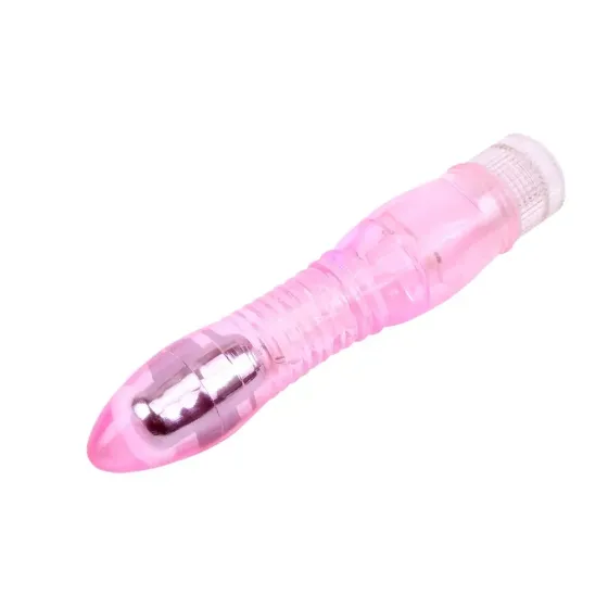 Вибратор прозрачный Chisa Crystal Jellie на батарейках, розовый Sex Aura Киев