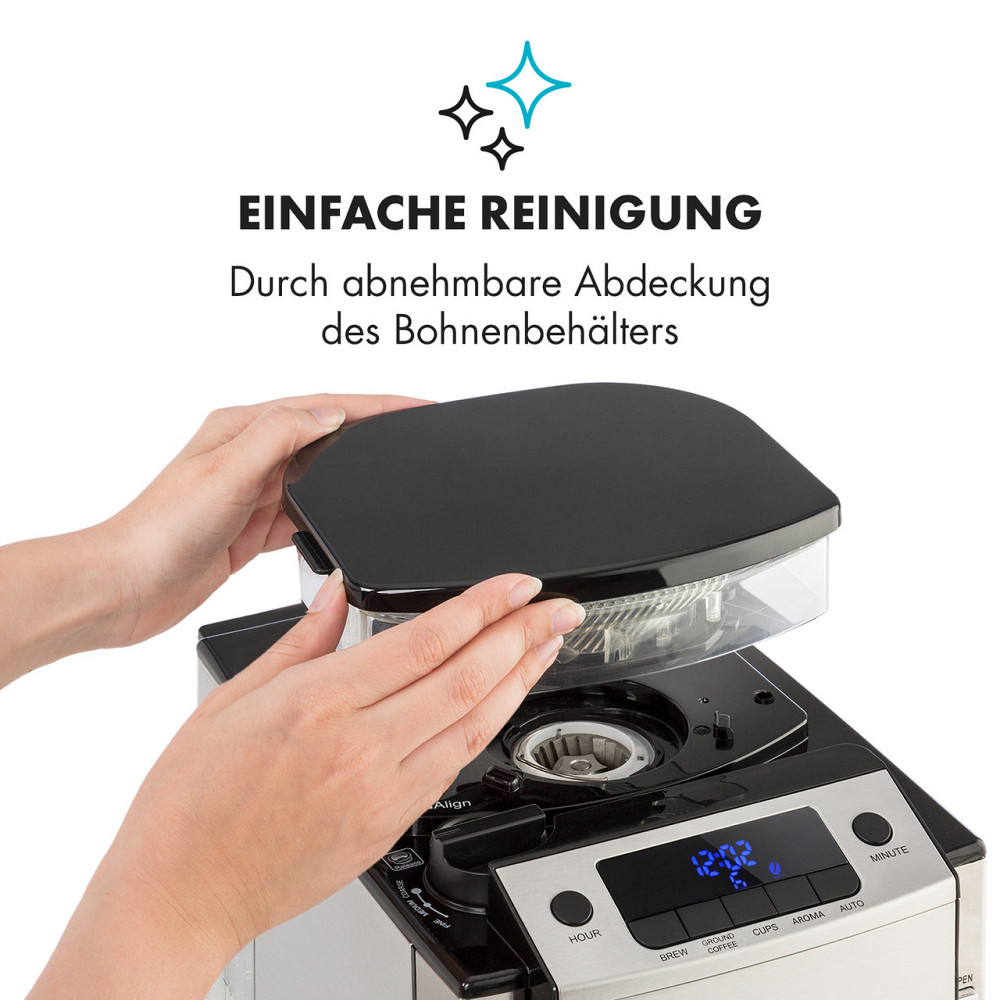 Кофеварка Aromatica X кофемолка стеклянный кувшин Aroma+ нержавеющая сталь (Германия, читать описание) Ровно - изображение 5