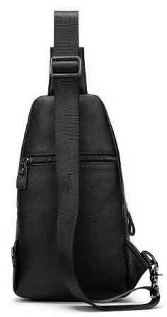 Сумка чоловіча зі шкіри через плече Чорна (Vintage) Київ