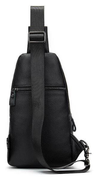 Сумка чоловіча зі шкіри через плече Чорна (Vintage) Київ - фото 6