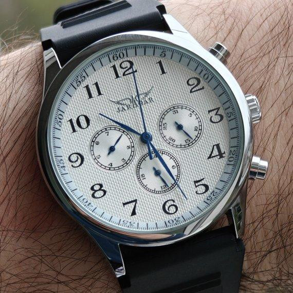 Годинник чоловічий механічний Jaragar Elite White Rubber (2 ремінці) Вінниця - фото 4