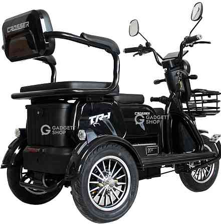 Триколісний електроскутер Crosser TR-1 PRO (1200W, 72V, 24Ah) - Чорний. Харків