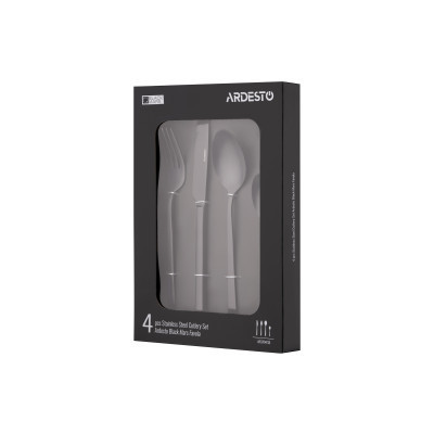 Набор столовых приборов Ardesto Black Mars Favola 4 предмета Чорний (AR0704FSB) Винница - изображение 3