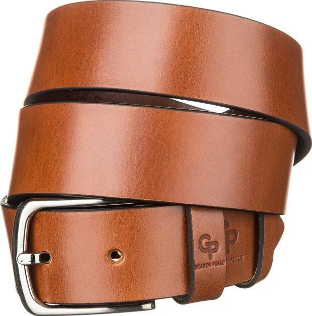 Ремень мужской Grande Pelle 11060 Коричневый Киев - изображение 10