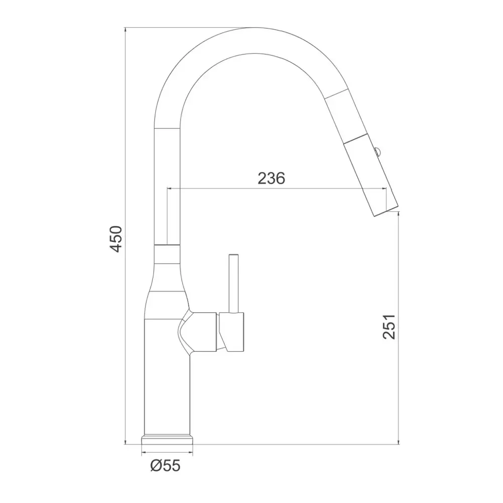 Смеситель для кухни GAPPO G4398-45 с выдвижным изливом, 2 режима, сатин Киев - изображение 5