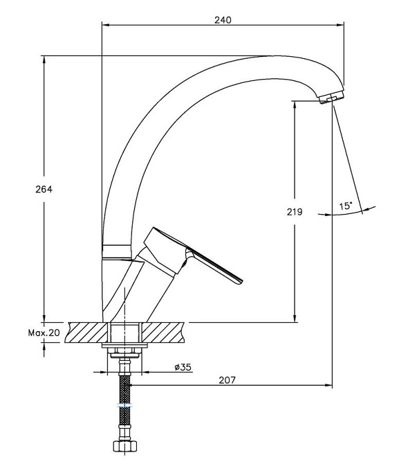 Змішувач для кухні Haiba Marco 777   ( HB0861 ) 22666 Харьков - изображение 2