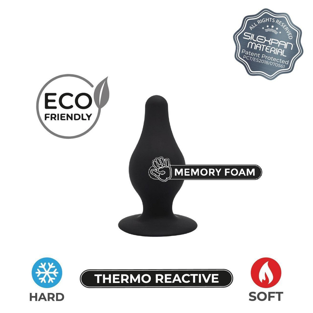 Анальная пробка двойной плотности SILEXD Thermo Reactive черная, Medium Sex Aura Киев - изображение 5