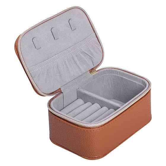 Скринька для прикрас з еко шкіри на блискавці міні органайзер для ювелірних виробів HP-5-26BR Коломия