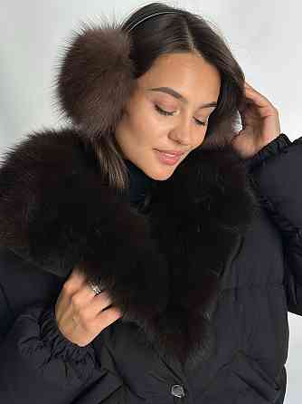 Наушники меховые женские песцовые Шоколадный Харьков