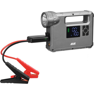 Пуско зарядний пристрій 2E Pitman з автомобільним компресором та ліхтарем, 10000 mAh/37Wh, 400 А, 1xUSB/2.4 A (2E-CJSPBPL-BK) Вінниця - фото 2