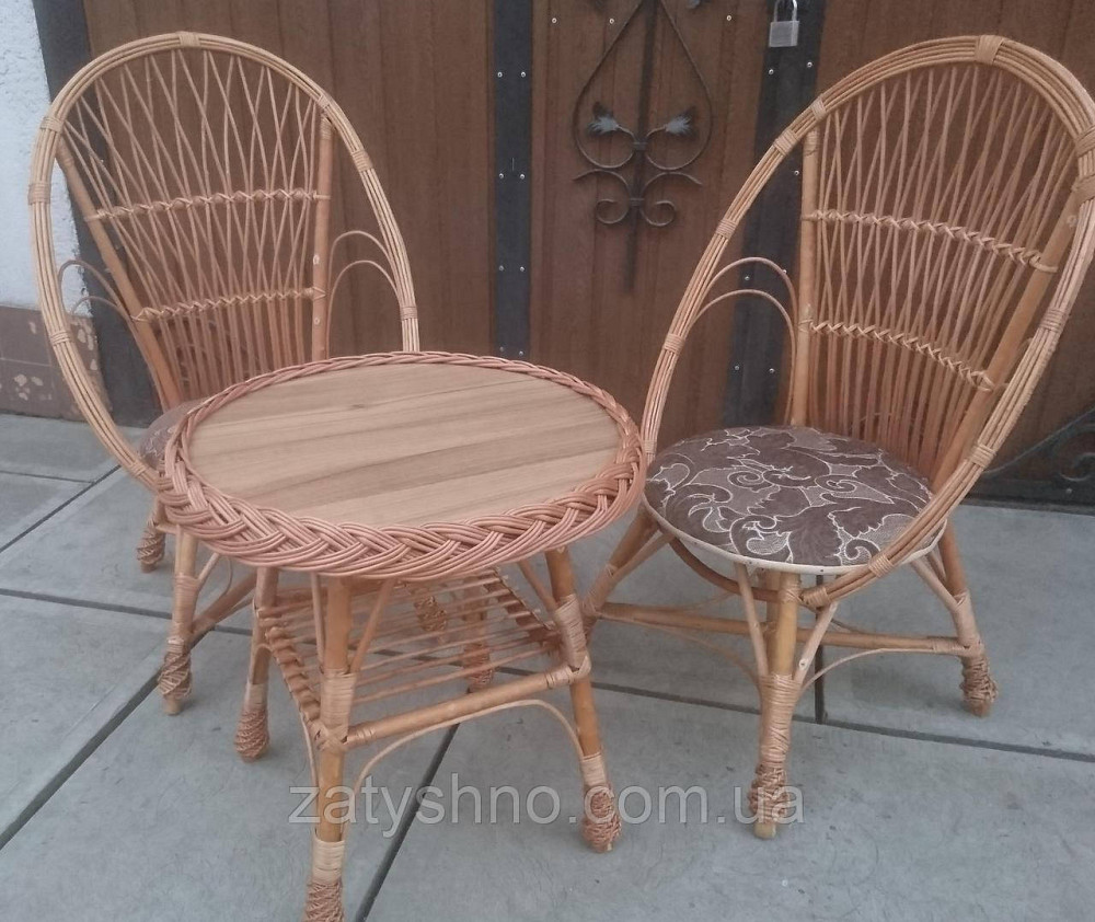 Садові плетені меблі на 2 особи Київ - фото 3