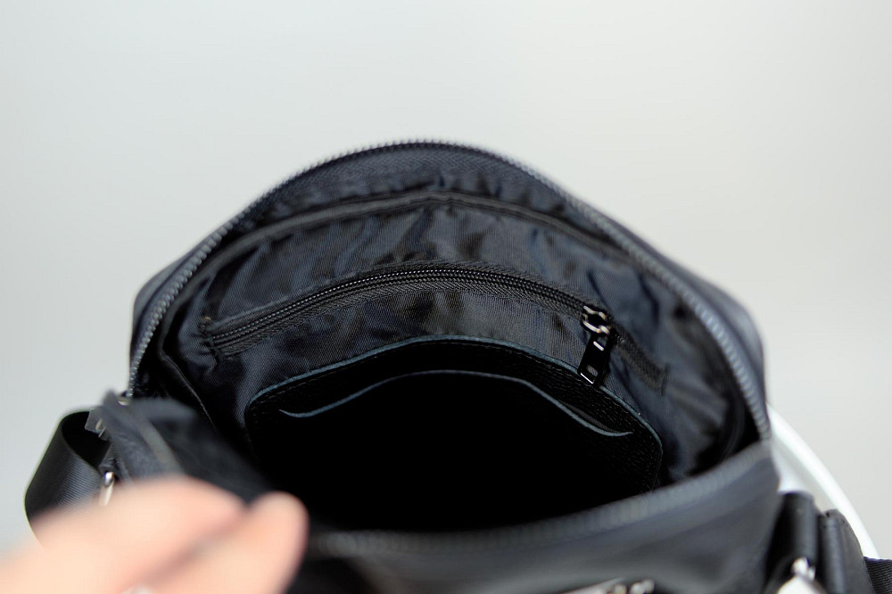 Сумка-мессенджер из натуральной кожи, сумка через плечо мужская SKILL Tablet (Черная) Сумы - изображение 12