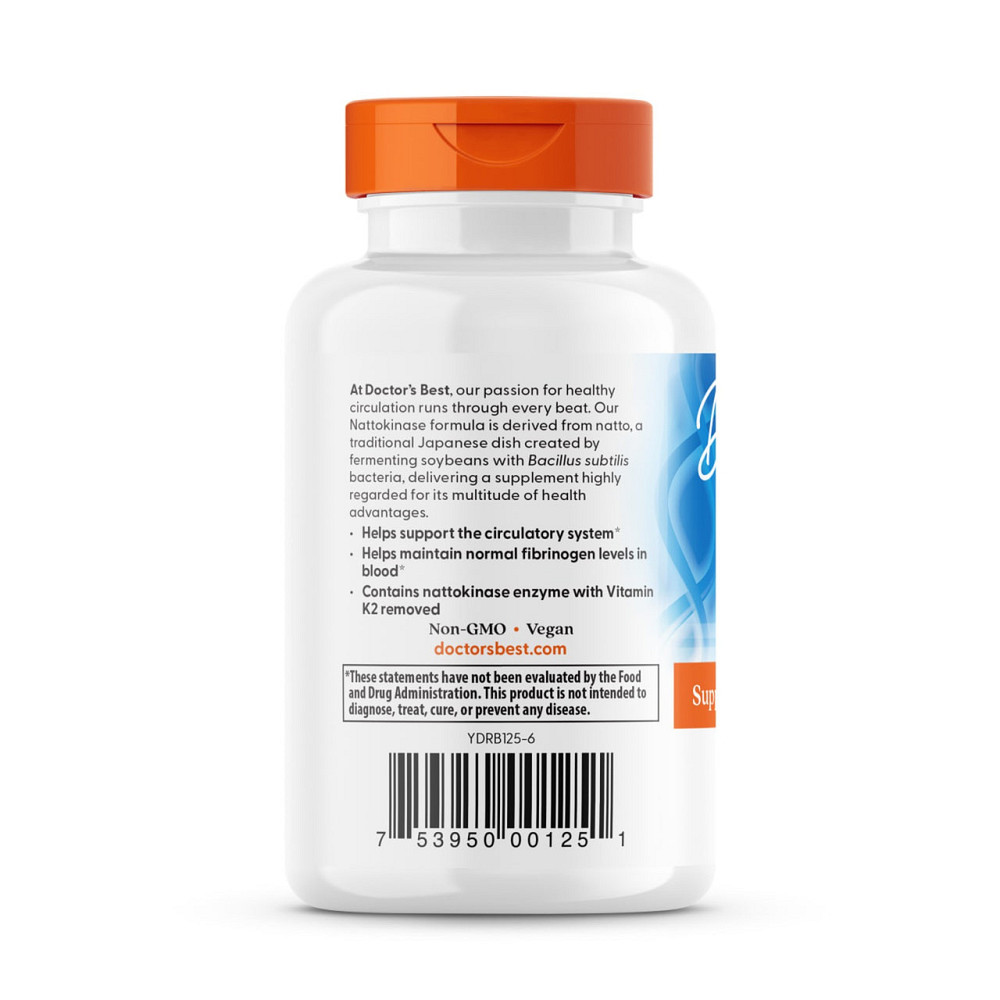 Наттокиназа Doctor's Best Nattokinase 2.000 FUs 90 капсул Киев - изображение 3