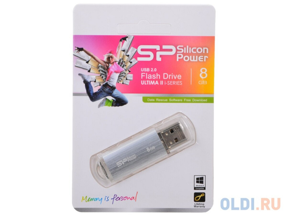 Flash SiliconPower USB 2.0 Ultima II - I series 8Gb Silver Київ - фото 1