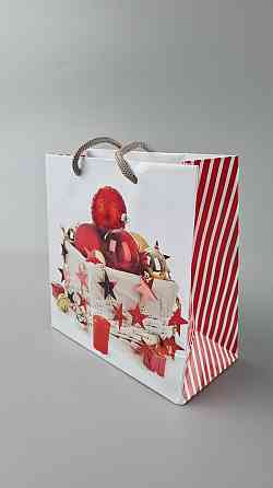 Новорічні паперові, подарункові пакети з ручкою Чашка 16/16/8-028 (12 шт) Харків